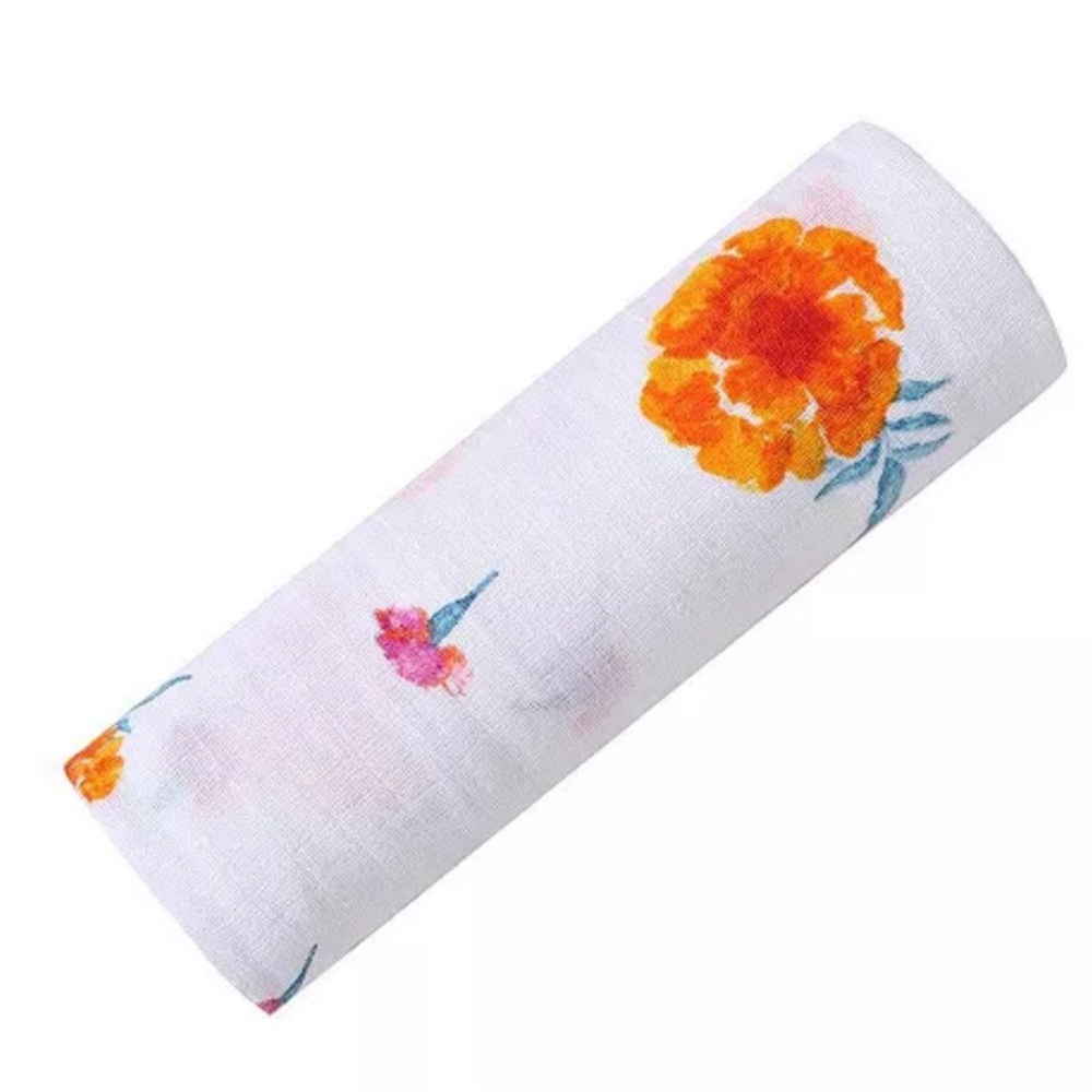 NWT Malabar Baby
Baby GOTS Certified Organic Cotton Muslin Swaddle, Marigold
